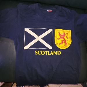 Vintage 90s Scotland Raglan Graphic shirt M Women's Blue